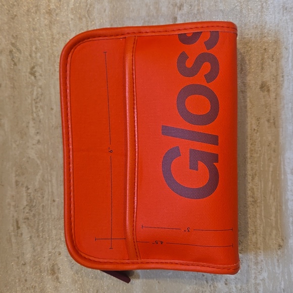 Glossier Handbags - Glossier "You Look Good" Limited Edition Red Double Zipper Mini Beauty Bag